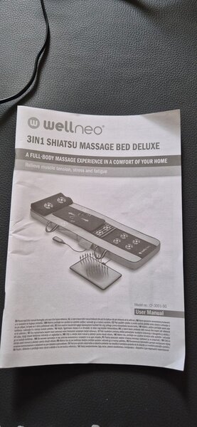 Vand saltea de masaj Shiatsu Wellneo 3IN1
